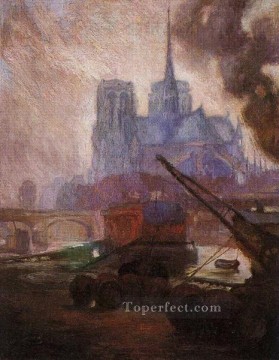 Diego Rivera Painting - Notre Dame de París 1909 Diego Rivera